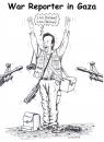 Cartoon: war reporter (small) by paolo lombardi tagged palestine gaza israel krieg war politic