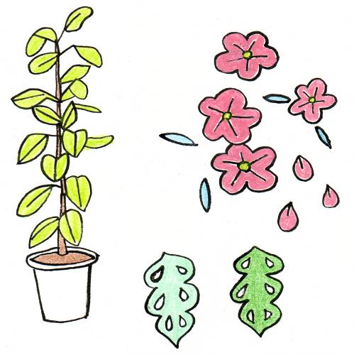 Cartoon: being (medium) by etsuko tagged plants