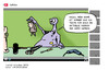 Cartoon: Netzfund (small) by Mergel tagged youtube internet tutorial media homo sapiens alien test blog channel netzfund videoclip