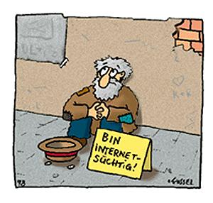 Cartoon: Bin internetsüchtig (medium) by fussel tagged internet,süchtig,net,addict