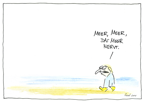 Cartoon: Das Meer (medium) by fussel tagged meer,mehr,zuviel,meer,mehr,zuviel