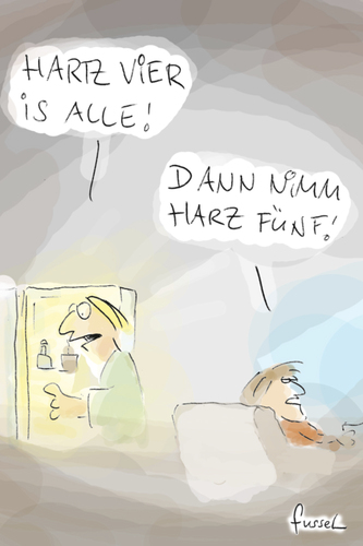 Cartoon: Hartz IV am Ende? (medium) by fussel tagged hartz,iv,am,ende,alle