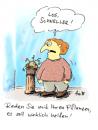Cartoon: Mit den Blumen reden (small) by fussel tagged blumen,reden,wachsen