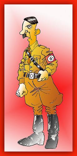 Cartoon: HITLER (medium) by PEPE GONZALEZ tagged hitler,war,guerra,wwii,nazi,caricatura,draw,dibujo,corel