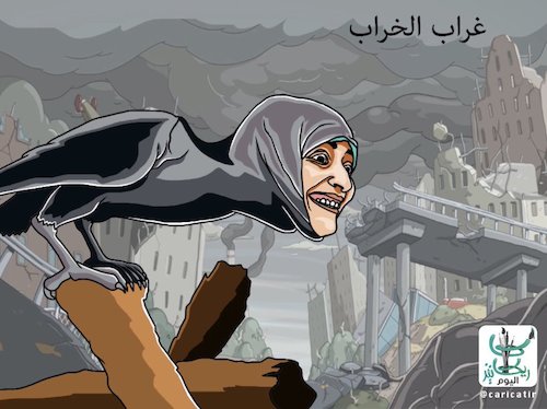 Cartoon: tawakkul karman caricature (medium) by abdullah tagged el,sisi,morsy,ekhwan,mbs,zayed,mbz,uae,ksa