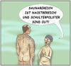 Cartoon: Nackt (small) by SoRei tagged sauna,nackt,nacktbereich,mann,frau,badehaube,körperbehaarung,schulterpolster,brille,beschlagen,gemischte,breitschultrig