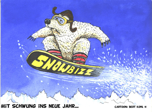 Cartoon: Happy new year (medium) by Bert Kohl tagged snowbizz