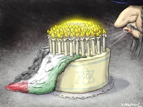 Cartoon: 60 years of Israel (medium) by Vanmol tagged israel