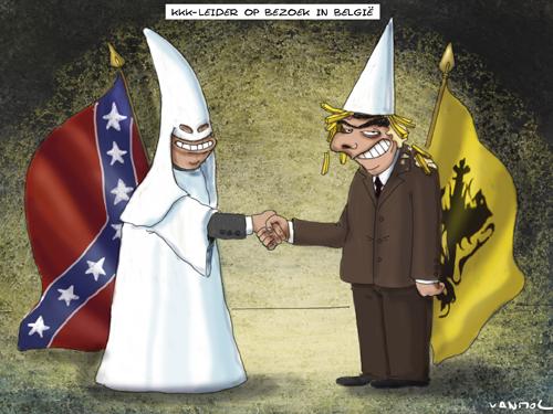 Cartoon: KKK in Belgium (medium) by Vanmol tagged belgium,kkk
