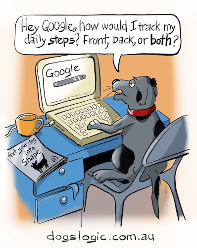 Cartoon: step tracker (medium) by George tagged dogs