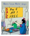 Cartoon: fairytale sale (small) by George tagged snowwhite dwarfs shopping sale