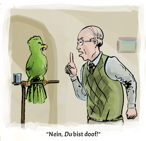 Cartoon: Dialog (medium) by Jaehling tagged streit,quarantäne