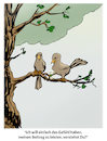 Cartoon: Beitrag (small) by Jaehling tagged vögel,gesellschaft,wissenschaft,zugvogel,freiwillig