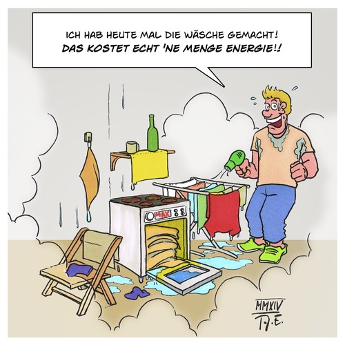 Cartoon: Energie-Effizienz im Haushalt (medium) by Timo Essner tagged energieeffizienz,haushalt,stromsparen,energy,efficiency,energieeffizienz,haushalt,stromsparen,energy,efficiency