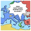 Cartoon: Griechenland Einwanderung Kritik (small) by Timo Essner tagged griechenland,eu,einwanderung,europa,flüchtlinge,mittelmeer,türkei,frontex,mare,nostrum,kritik,cartoon,timo,essner