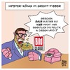 Cartoon: Hipster-König im Grexit-Fieber (small) by Timo Essner tagged varoufake kai diekmann bild springer grexit griechenland deutschland eu euro stimmungsmache nein kampagne europa