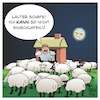 Cartoon: Lauter Schafe (small) by Timo Essner tagged schaf,schafherde,einschlafen,schlaf,deich,haus,nacht,schafe,zählen,cartoon,timo,essner