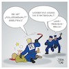 Cartoon: Polizeigewalt (small) by Timo Essner tagged polizei polizeigewalt polizeieinsätze rechtsstaat strafrecht gericht staatsanwaltschaft gefährliche körperverletzung gewaltmonopol kennzeichnungspflicht cartoon timo essner