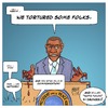 Cartoon: We tortured some folks (small) by Timo Essner tagged folter,torture,guantanamo,folterflieger,obama,usa,cia,nsa,rechtsstaat,democracy