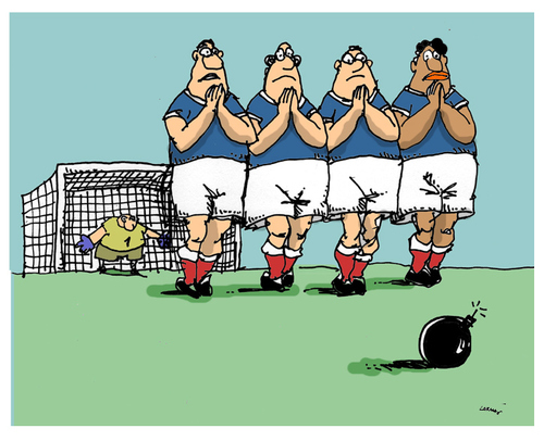 Cartoon: Foot Bomb (medium) by Carma tagged football,terrorism,france,politics