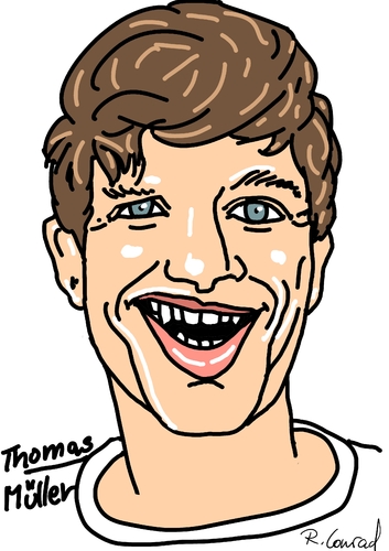 Cartoon: Thomas Müller (medium) by Ralf Conrad tagged thomas,müller,wm,2014