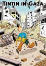 Cartoon: Tintin in Gaza (small) by carloseco tagged tintin gaza palestina