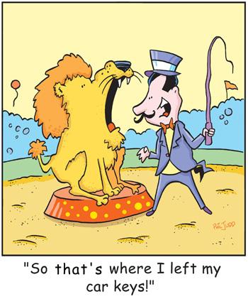 Cartoon: TP0017cats (medium) by comicexpress tagged lion,tamer,circus,keys,animal,carnivore,feline