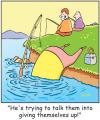 Cartoon: TP0049fishing (small) by comicexpress tagged fish fishing sport sports outdoors recreation bait surrendering