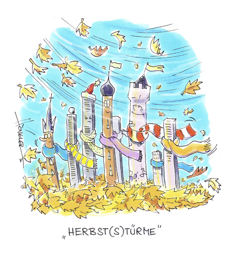 Cartoon: Herbst (medium) by Hoevelercomics tagged türme,turm,wetter,stürme,sturm,autum,herbst
