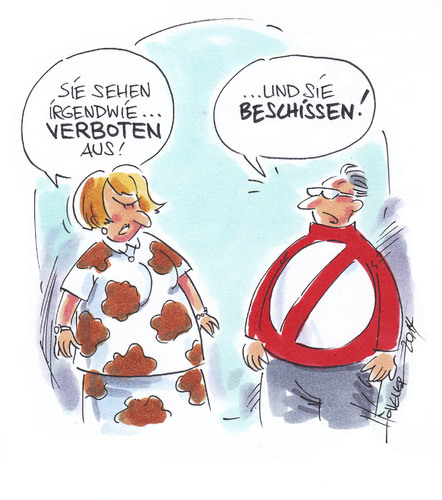 Cartoon: Verboten (medium) by Hoevelercomics tagged dress