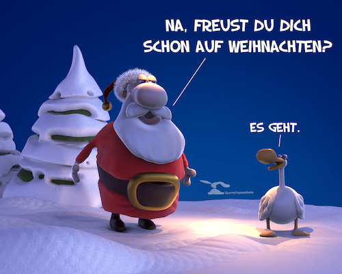 Cartoon: Goose (medium) by Rüsselhase tagged ente,goose,weihnachten,fun