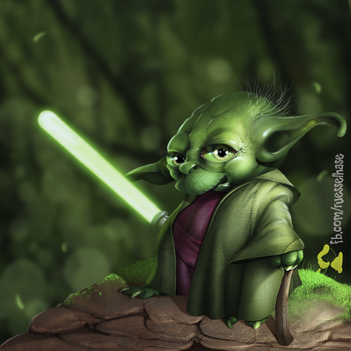 Cartoon: Yoda Fanart (medium) by Rüsselhase tagged yoda,starwars,lichtschwert