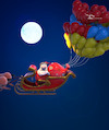 Cartoon: Ohne Worte (small) by Rüsselhase tagged weihnachten,luftballon,santaclaus,cartoon,funny