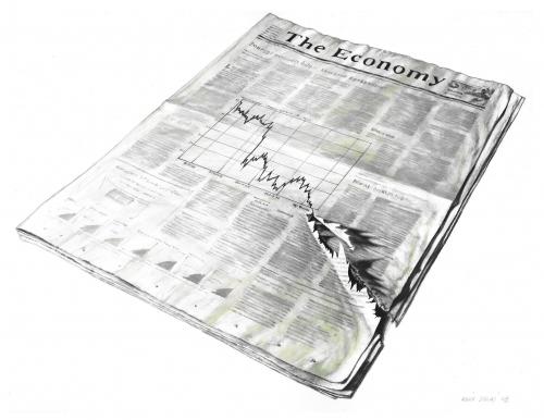 Cartoon: The Economy (medium) by Agim Sulaj tagged economy,financal,crisis