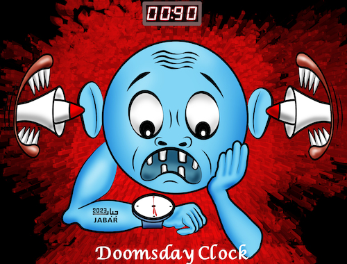 Cartoon: Doomsday Hour (medium) by jabar tagged doomsday,hour