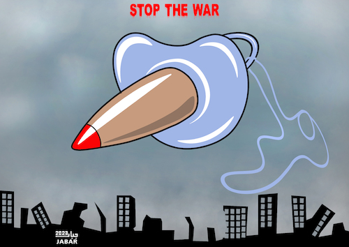 Cartoon: war (medium) by jabar tagged war