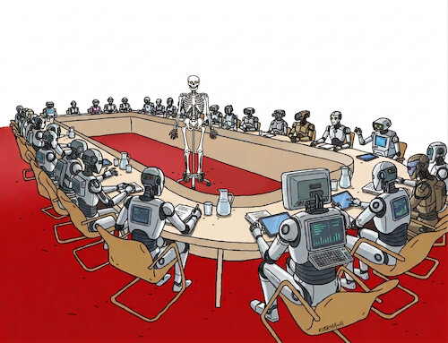 Cartoon: aikongres (medium) by Lubomir Kotrha tagged ai,robots,ai,robots