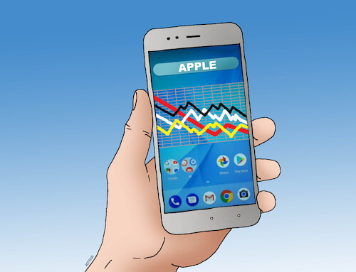 Cartoon: appleakcie (medium) by Lubomir Kotrha tagged iphone,apple,smartphone,mobile,internet,iphone,apple,smartphone,mobile,internet