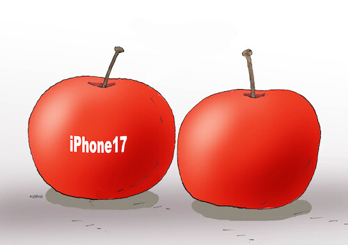 applephone (medium) Cartoon: applephone (medium) by Lubomir Kotrha tagged apple,apple