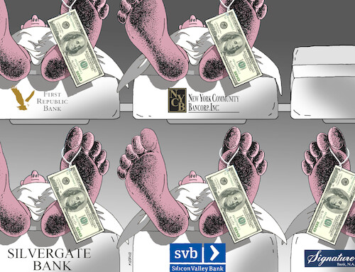 Cartoon: bankrot24 (medium) by Lubomir Kotrha tagged usa,bank,crash,usa,bank,crash
