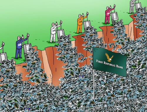 Cartoon: banksyp (medium) by Lubomir Kotrha tagged usa,dollar,banks,crash,usa,dollar,banks,crash
