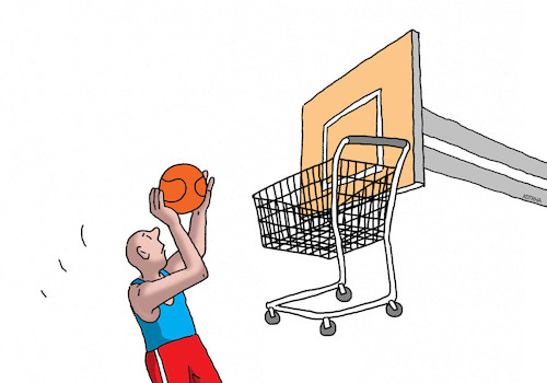 Cartoon: baskos (medium) by Lubomir Kotrha tagged sport,basketball,sport,basketball