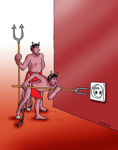 Cartoon: certosi-far (medium) by Lubomir Kotrha tagged electricity,power,electricity,power
