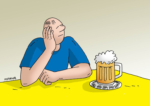 Cartoon: ciarohlavo-far (medium) by Lubomir Kotrha tagged we,drink,beer,alcohol,alcoholics,we,drink,beer,alcohol,alcoholics