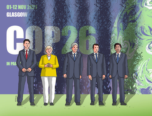 Cartoon: cop26tiene (medium) by Lubomir Kotrha tagged cop26,glasgow,2021,climate,world,cop26,glasgow,2021,climate,world