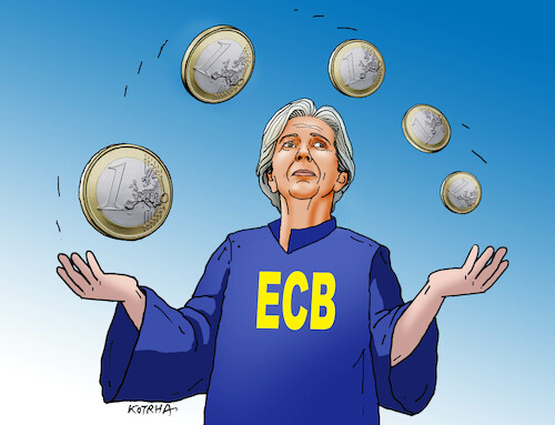 Cartoon: ecbinf22 (medium) by Lubomir Kotrha tagged euro,ecb,inflation,euro,ecb,inflation