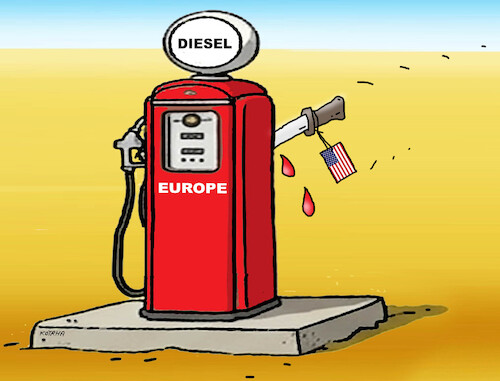 Cartoon: eunafta (medium) by Lubomir Kotrha tagged trump,usa,diesel,europe,stop,trump,usa,diesel,europe,stop