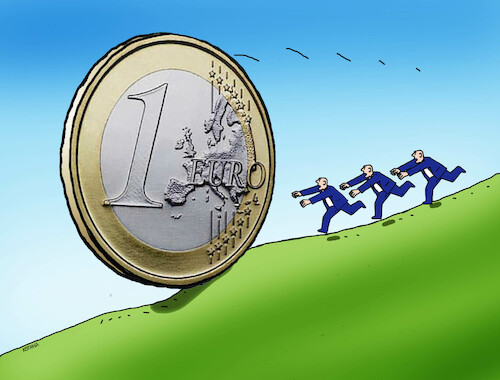 Cartoon: eurobeh (medium) by Lubomir Kotrha tagged euro,euro