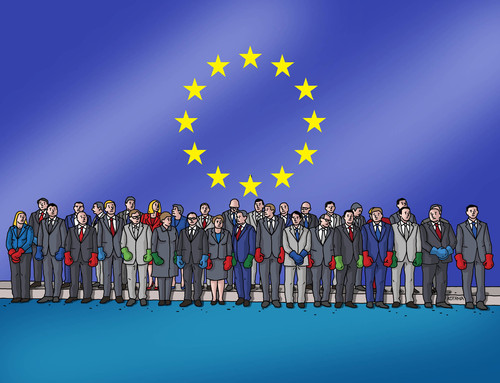 Cartoon: eusummit (medium) by Lubomir Kotrha tagged eu,summit,brexit,europa,cameron,referendum
