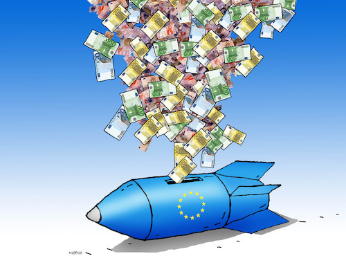 Cartoon: euzbroj24 (medium) by Lubomir Kotrha tagged the,war,weapons,armament,money,european,union,peace,the,war,weapons,armament,money,european,union,peace